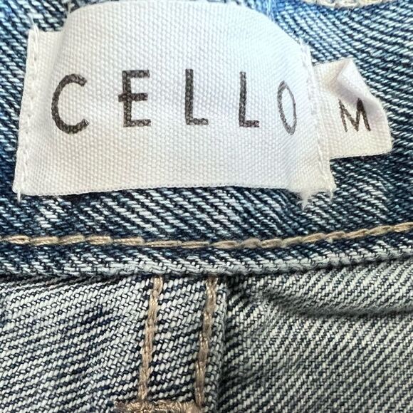Cello high waist two tone denim jean shorts size medium (NWT) - Picture 8 of 13
